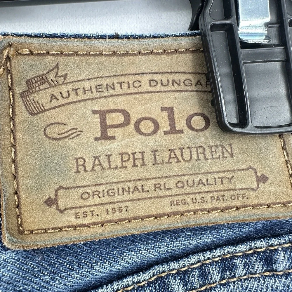 Polo Ralph Lauren Selvedge Jeans Mens 32x32 Blue 100% Cotton Hampton‎ Straight
